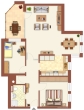 Grundriss - behindertengerechte 3 Zimmer Wg. mit Balkon